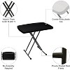 VINGLI Small Folding Table Portable, 30" Adjustable Height Personal Laptop TV Tray, Camping Table, HDPE Plastic Top with Steel Frame,Black - 4 of 4