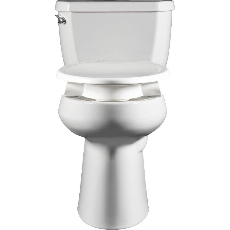 Assurance with Clean Shield Elongated Plastic Premium Raised Toilet Seat White - Bemis, 3 of 8