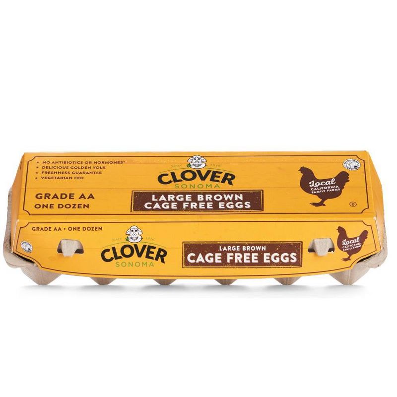 Clover Sonoma Cage-Free Grade AA Large Brown Eggs - 12ct, 1 of 2
