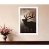 HomeRoots Elk Sunrise White Framed Print Wall Art - 2 of 4