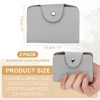 Unique Bargains Leather Slim ID Card Business Card Holder Wallets with 24 Slots 4" x 3" 2 Pcs - 2 of 4