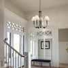 PAKOKULA 4-Light Matte Black Sputnik Chandelier with White Fabric Shade for Living Room Bedroom - 4 of 4
