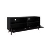 54.7" Manufactured Wood Modern TV Stand with Spacious Storage, Angled Legs, and Stylish Black Finish for Living Room and Bedroom - 2 of 4