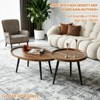 Modern Coffee Table Set of 2, 31" +19" Nesting Coffee Table Set, Wooden Cocktail End Table, Accent Center Table for Living Room Bedroom Office - 4 of 4