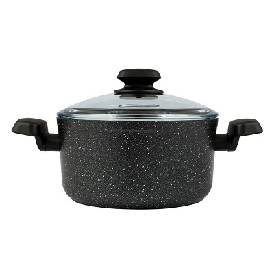 Black Speckled Aluminum Non-Stick Casserole Dish with Lid