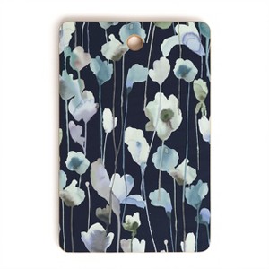 Ninola Design Watery Abstract Flowers Navy Rectangle Cutting Board - Deny Designs - 1 of 3