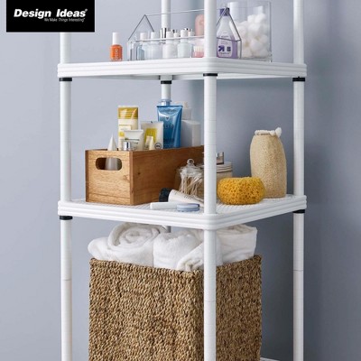 MeshWorks Silver 6-Tier Narrow Metal Storage Shelving Tower