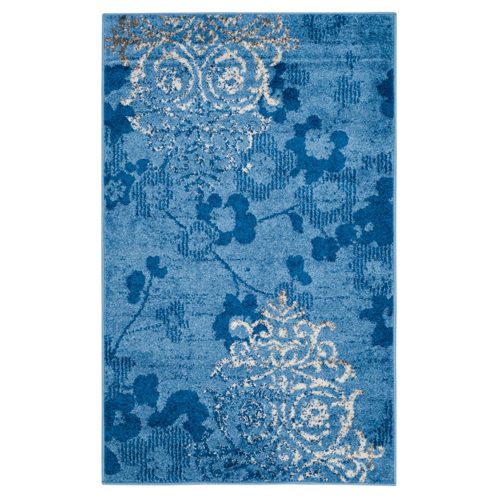 Norwel Area Rug - Light Blue/Dark Blue (4'x6') - Safavieh