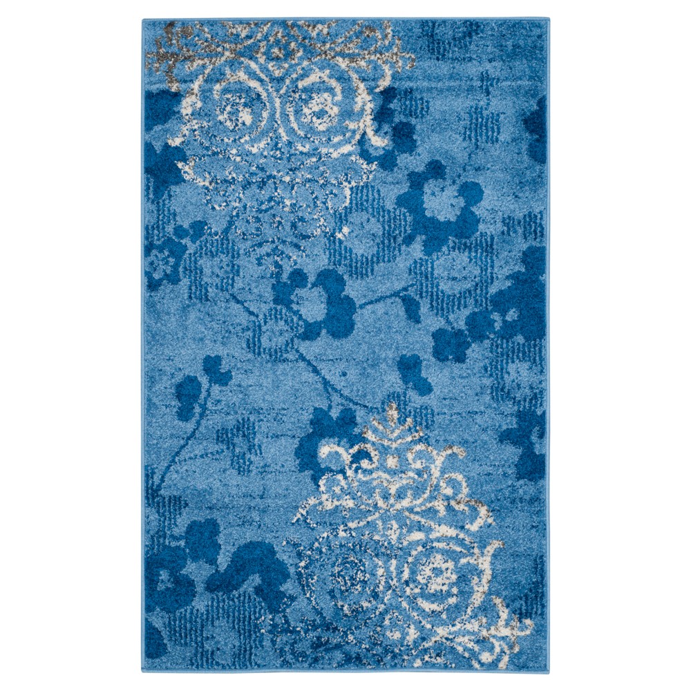 Norwel Accent Rug - Light Blue/Dark Blue (3'x5') - Safavieh