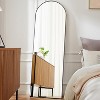 Beautyolove 56"x21"Full Length Mirror Arch Floor Mirrors,Black - 2 of 4
