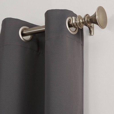Charcoal Blackout Energy Efficient Grommet Curtain Panel