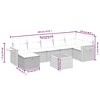 vidaXL 8 Piece Patio Sofa Set with Cushions Beige Poly Rattan - Beige without storage - 4 of 4