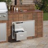 VEVOR Outdoor Kitchen Door Drawer Combo 32.5\" W x 21.6\" H x 20.5\'\'D,Access Door/Double Drawers with Paper Towel Rack, BBQ Island Drawers, Silver - 2 of 4