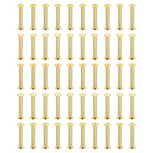 Unique Bargains Rust Proof Leather Belt Scrapbook Binding Accessories M5 Chicago Screws 50 Sets - 1 of 4