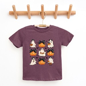 Ghost And Pumpkin Coquette - Youth Short Sleeve Graphic T-Shirt - 1 of 4