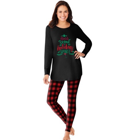 Dreams & Co. Women's Plus Size 2-Piece Pj Legging Set - image 1 of 4