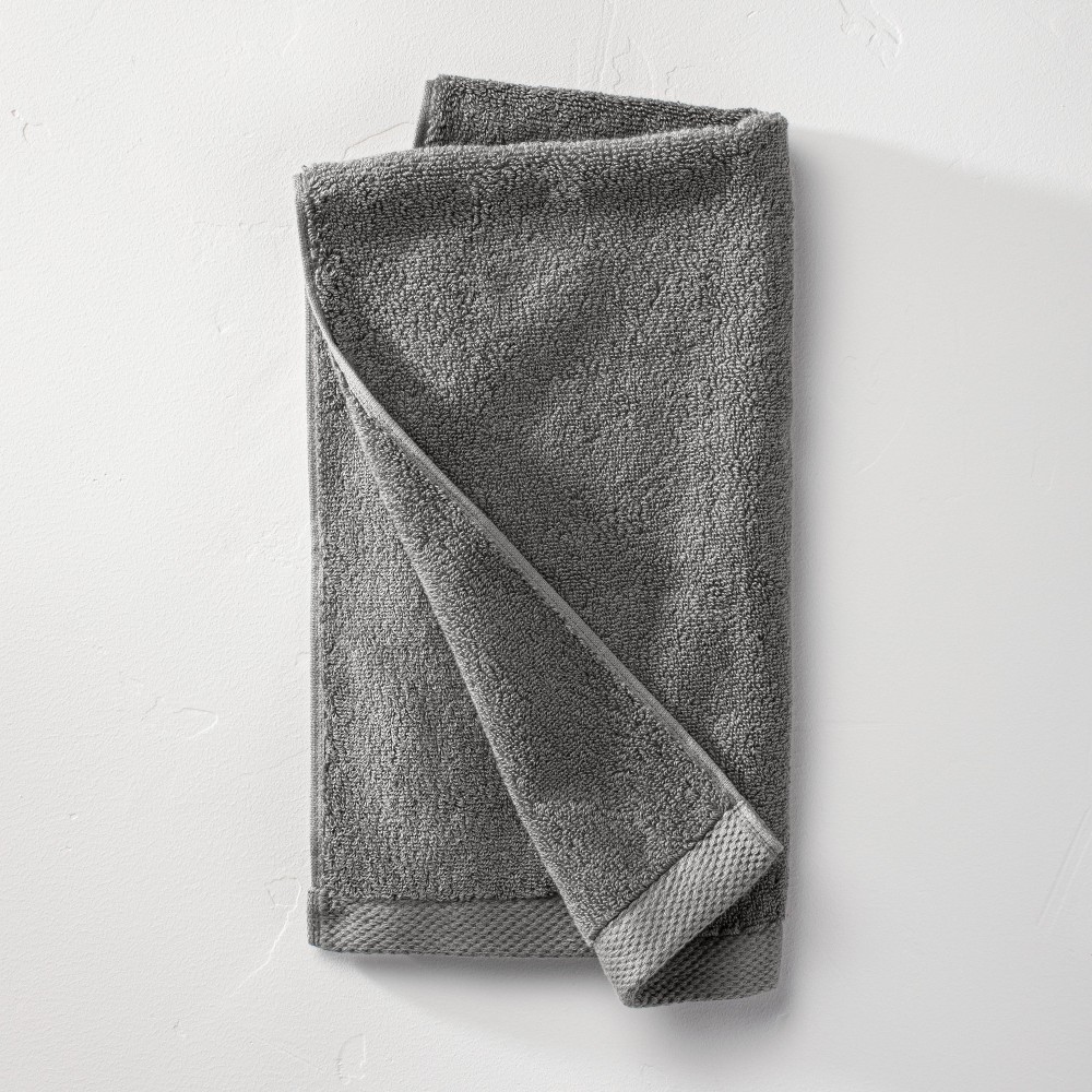 Photos - Towel Organic Hand  Dark Gray - Casaluna™