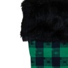 Northlight 20" Green and Black Plaid Christmas Stocking - 3 of 4