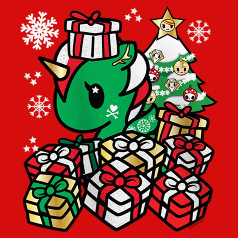 Girl's Tokidoki Christmas Presents Unicorno T-Shirt, 2 of 6