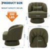 Modern Swivel Barrel Accent Chair, 360 Degree Velvet Upholstered Armchair, Striped Backrest, Comfy Lounge Chair for Living Room Bedroom Reading Nook - 3 of 4