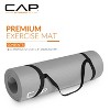 CAP Barbell High Density Exercise Yoga Mat with strap 68"x24" 12mm - Gray - 2 of 4