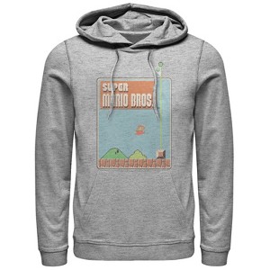 Men's Nintendo Vintage Mario Fly Screen Pull Over Hoodie - 1 of 3