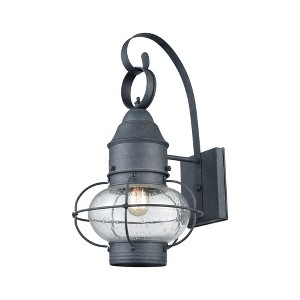 Elk Home Onion 1 - Light Wall Light in  Aged Zinc - 1 of 4