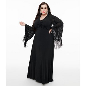 Smak Parlour Women's Plus Fringe Sleeve Stevie Maxi Dress - 1 of 3