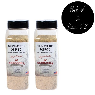 Nebraska Star Beef 24 oz Salt, Pepper, Garlic Seasoning - Pack of 2