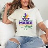 Simply Sage Market Women's Mardi Gras Mask Stacked Short Sleeve Graphic Tee - 2 of 3