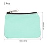 Unique Bargains Canvas Portable Change Coin Purse Pouch with Zipper 3 Pcs - 2 of 4