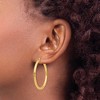 Black Bow Jewelry 2.5mm x 35mm 14k Yellow Gold Classic Round Hoop Earrings - 3 of 4