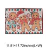 Unique Bargains Christmas Place Mats Gingerbread Men Flax Orange 11.8"x17.7" 2 Pcs - 3 of 4