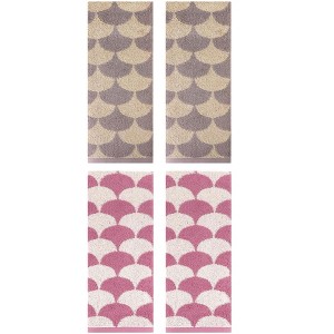 REGALWOVEN Geometric Absorbent Soft Cotton Decorative Hand Towel for Bathroom 4 Pack - 1 of 4