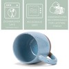 Elanze Designs Speckled Raw Bottom 17 ounce Ceramic Mugs Pack of 2, Ice Blue - 4 of 4