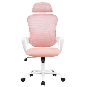CAVINAS Ergonomic Office Chair with Adjustable Headrest and Flip-Up Arms, Mesh Home Office Desk Chairs, Swivel Chair with High Back, Computer Chair - 1 of 4