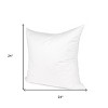 HomeRoots 24" White Cotton Down Blend Throw Pillow Insert - 3 of 4