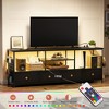 WOWLIVE TV Stand for TVs up to 70",  Large LED Media Console with Charging Station - 3 of 4