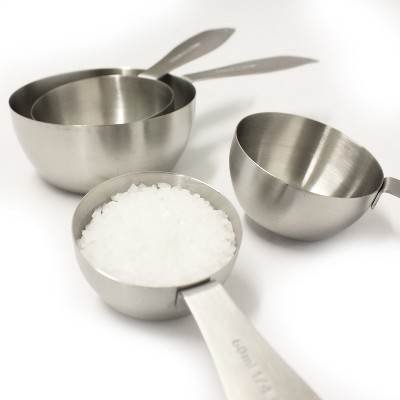 Stainless Steel 4-Piece Measuring Cup Set with Ergonomic Handles
