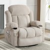 360° Swivel Recliner Massage Chair with Heating, USB Charging, Cup Holders & Side Storage, Velvet Upholstery - 2 of 4