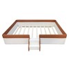 Whisen Twin Size Upholstered Floor Bed & Daybed with Fence and Two-Tier Staircase - 3 of 4