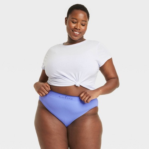 Women's Seamless Cheeky Underwear - Colsie™ Periwinkle Blue 1x : Target