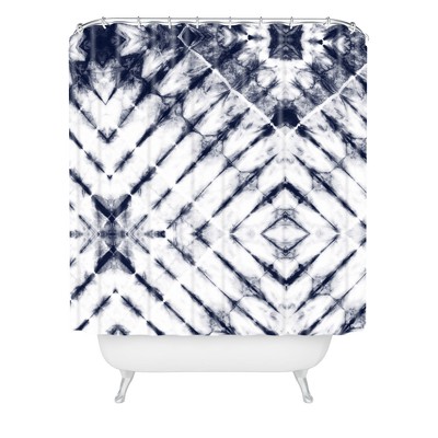 Little Arrow Design Co Shibori Shower Curtain White - Deny Designs