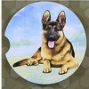 E & S Imports 2.5 Inch German Shepherd Car Coaster Super Absorbent Coasters - 3 of 3