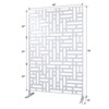 DSVIMOY Outdoor & Indoor Privacy Screen, Freestanding Decorative Privacy Screen for Deck Balcony Patio, White, 48"*76"*16" - 3 of 4