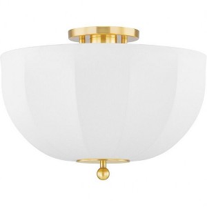 Mitzi Meshelle 1 - Light Flush Mount in  Aged Brass - 1 of 1