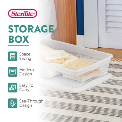 ClearView 41-Quart Kids' Underbed Plastic Storage Box with Lid, 12-Pack