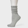 Women's Ultra Soft Ribbed Cushioned Slouch Crew Socks with Woven label - Auden™ 4-10 - 4 of 4