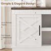 Nasitip Farmhouse TV Stand for up tp 70, 65''Long Entertainment Center with 2 Door, Fluted Television Consoles Stands for Living Room, Bedroom - 4 of 4