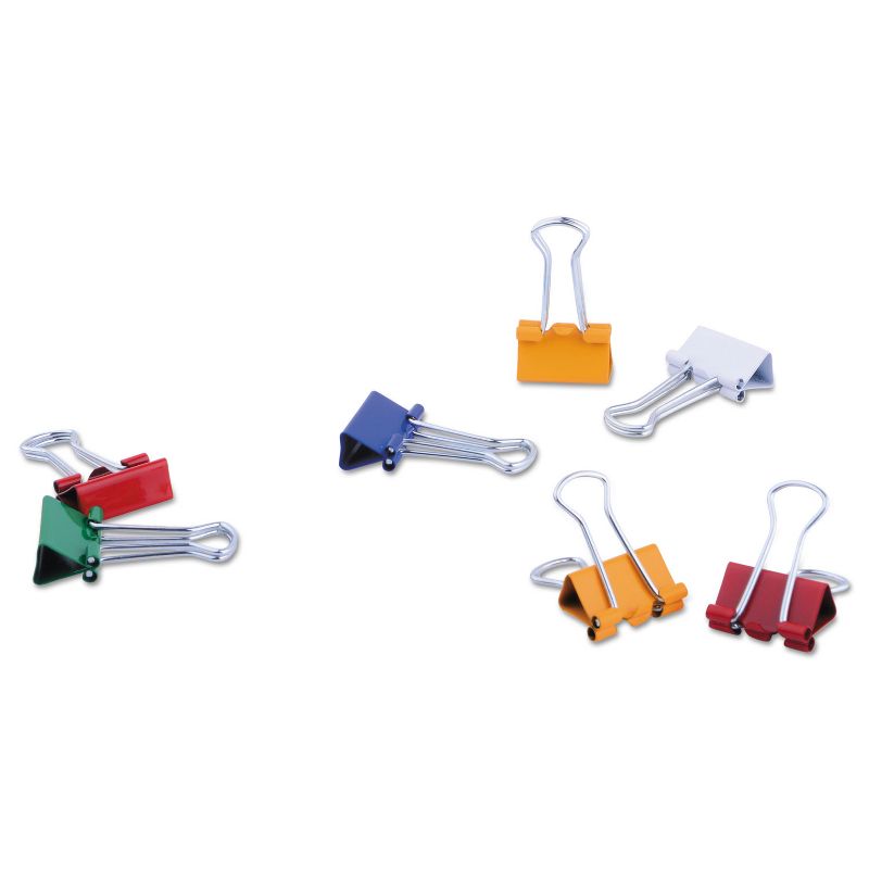 UNIVERSAL Mini Binder Clips 1/4" Capacity 1/2" Wide Assorted Colors 60/Pack 31027, 2 of 8